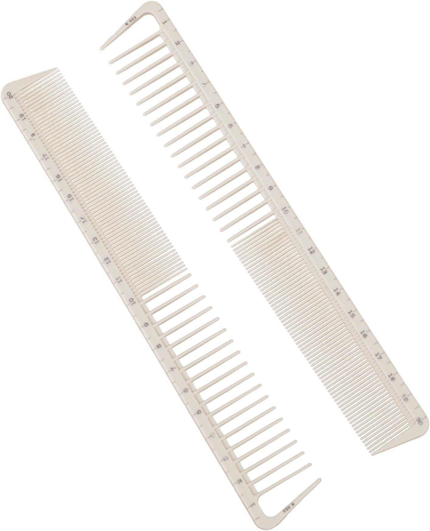(2PCS) Hair Cutting Combs with Ruler Measurements/Peines