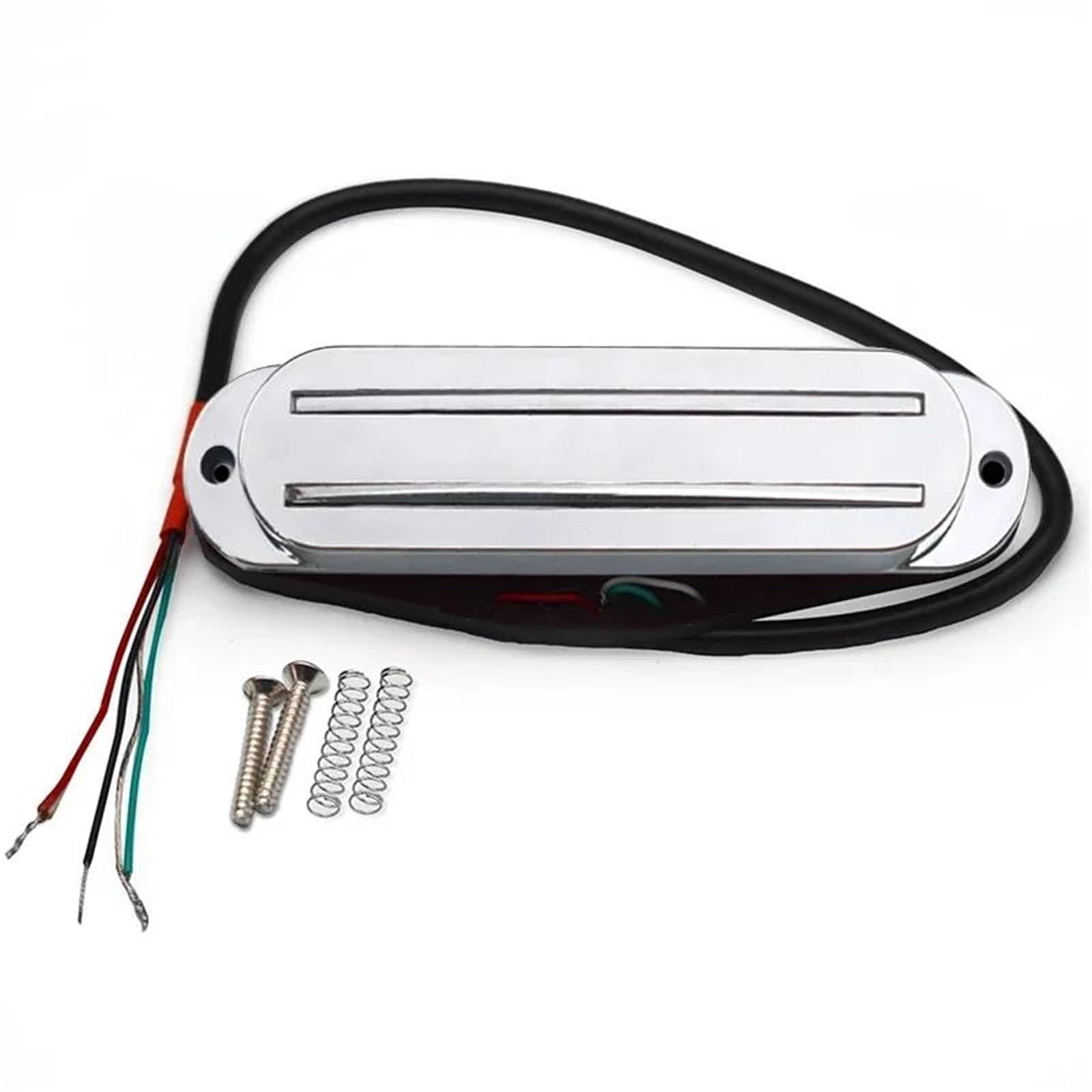 Przetwornik Do Gitary Elektrycznej Przetwornik Alnico 2 Mini Humbucker | Przetwornik z pojedynczą cewką i podwójną szyną. 9K 4-przewodowy przetwornik z rozdzielaniem cewki wyjściowej(White)