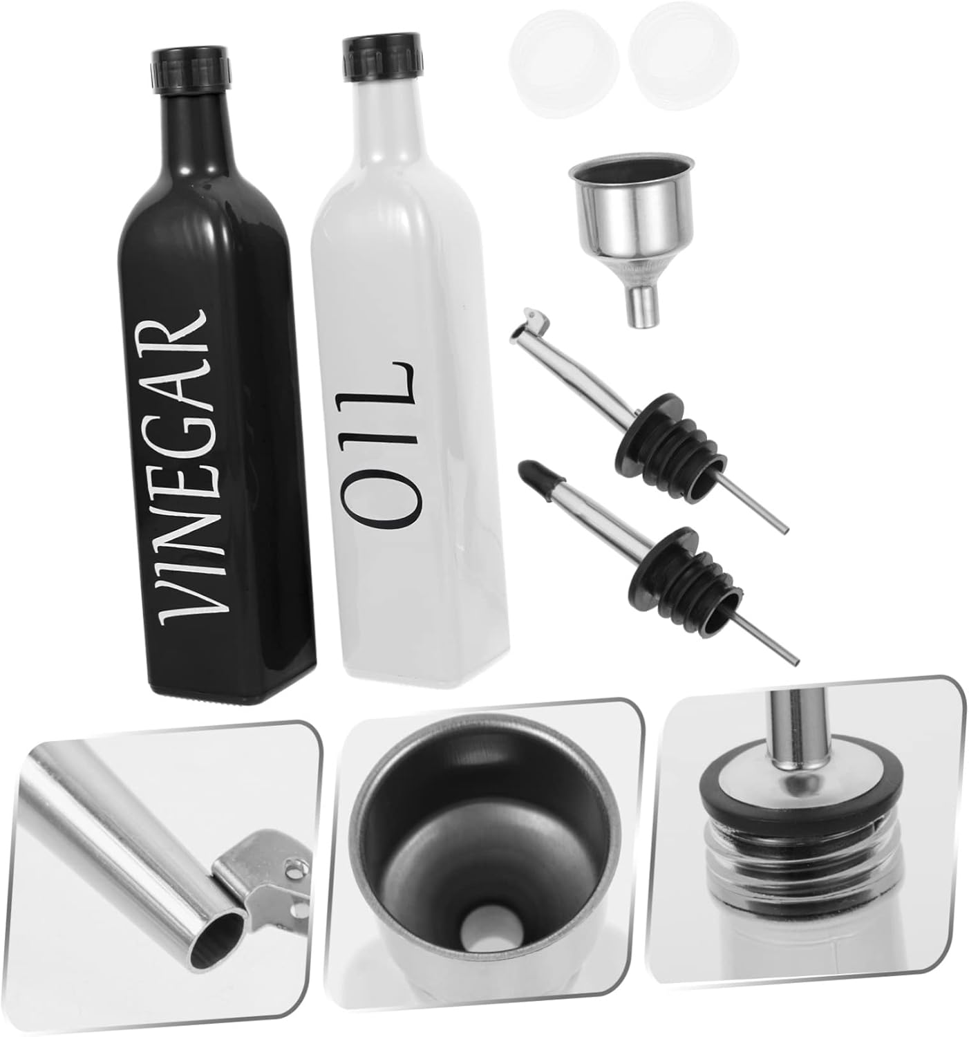 Amosfun 1set Olive Oil Vinegar Dispenser Spray Set Oil Dispenser Sprayer Bottle Kitchen Bottle Multi-function Seasoning Easy to Clean