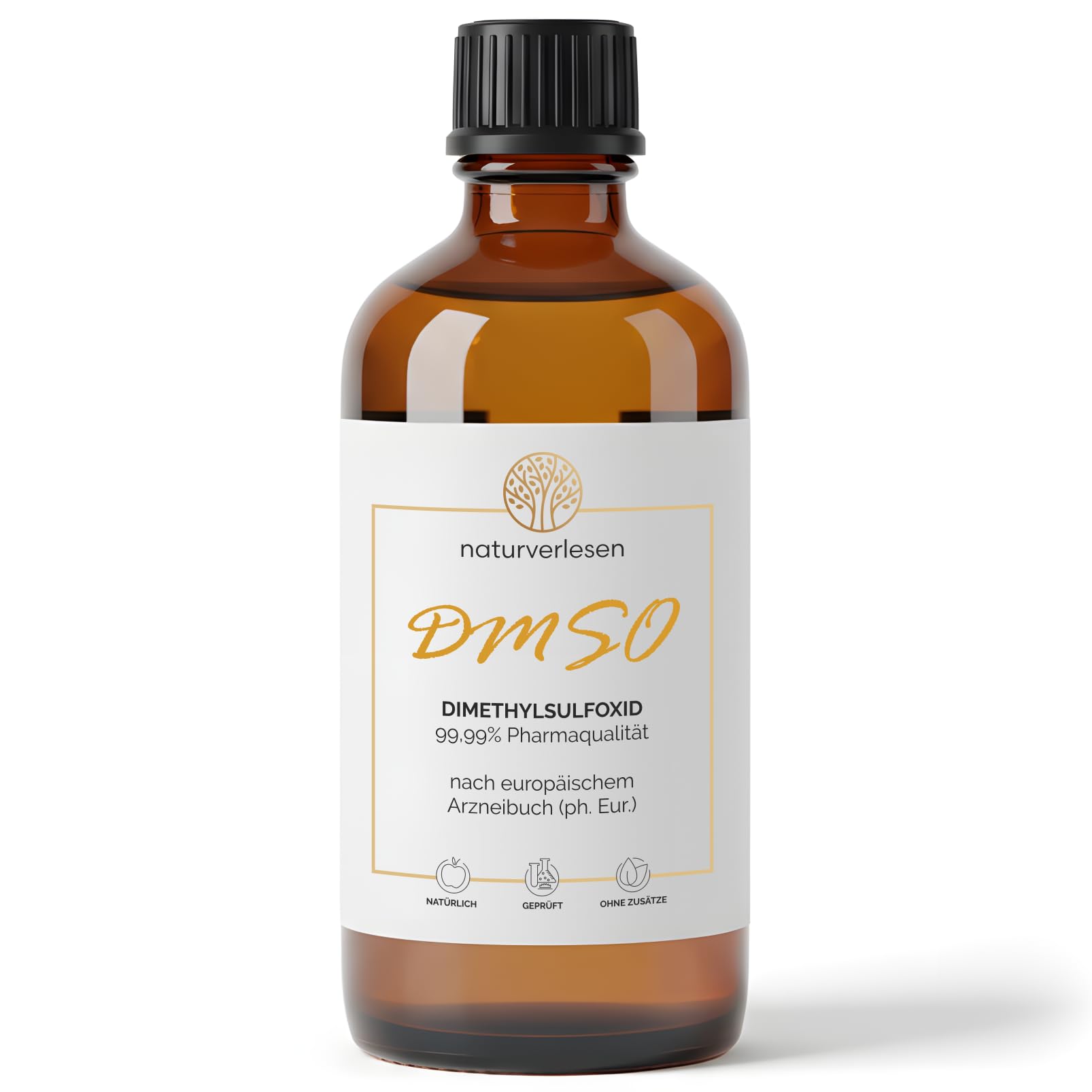 DMSO Dimethyl sulfoxide 99.99% ph. Eur. (real pharmaceutical quality!) In pharmaceutical bottle - selectable: 100/250/500/1000ml 100 ml