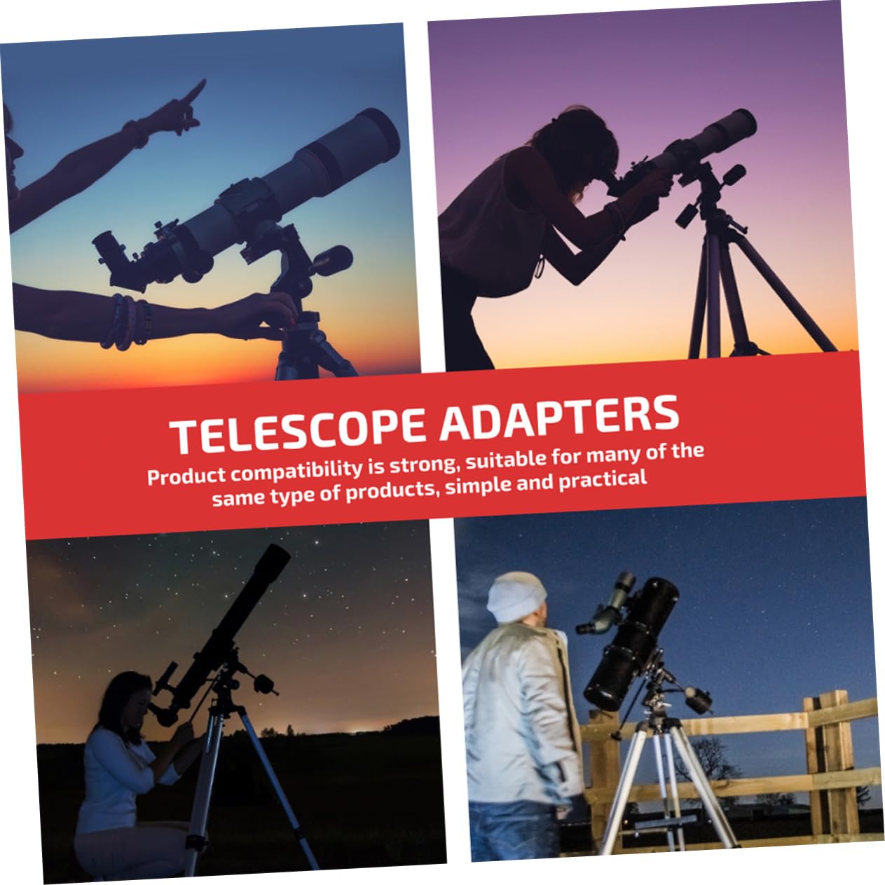 Balacoo Aluminum Eyepiece to Mount Adapter 0.965 to 1.25 Inch Threaded for Reduced Reflections