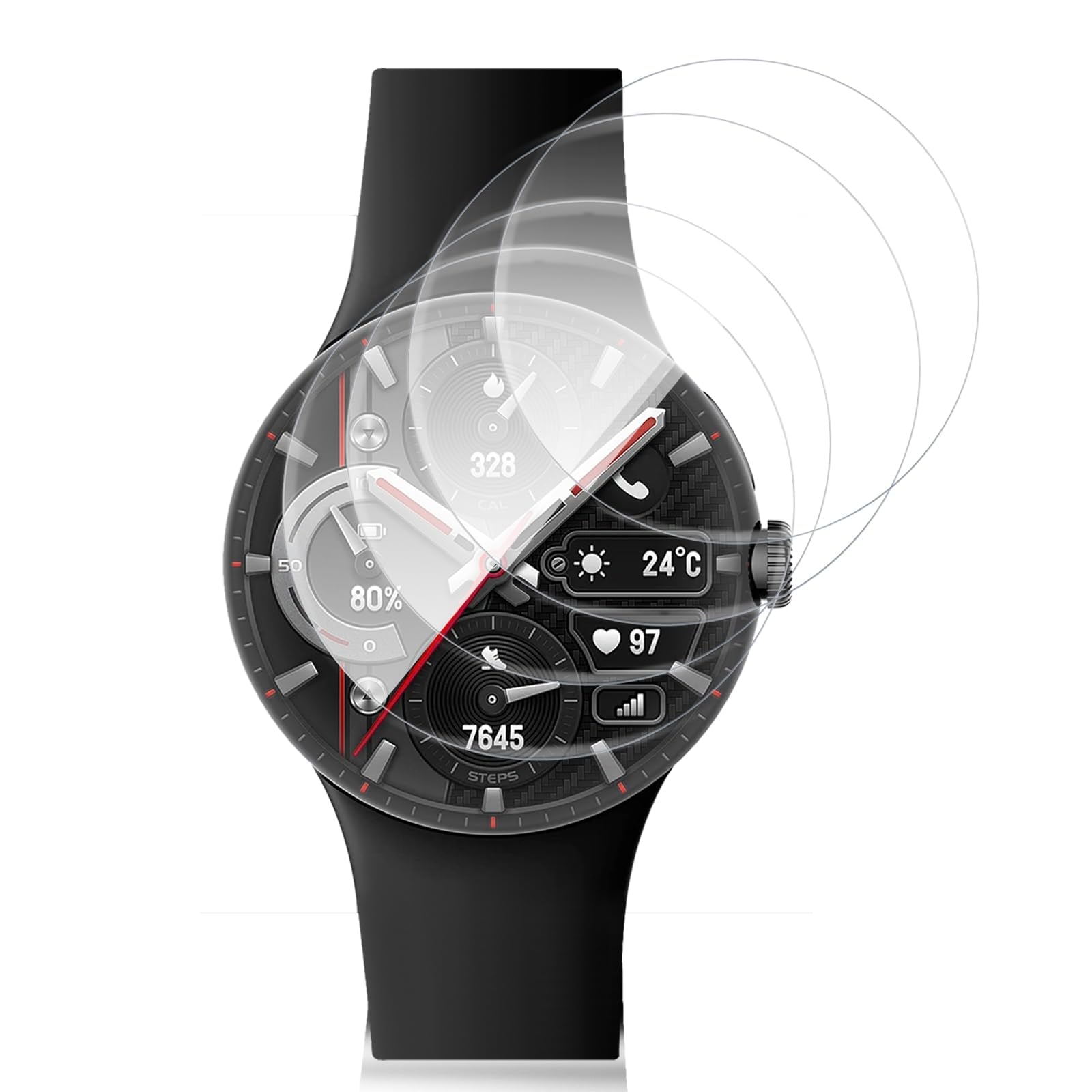 4 Stück für Panzerglas für Google Pixel Watch 3 45mm Schutzfolie, Selbstheilende TPU & Anti-Fingerabdruck, Sensitive Touch, Blasenfrei Displayschutzfolie, Bruchsicher Ultrabeständig Schutzglas Folie