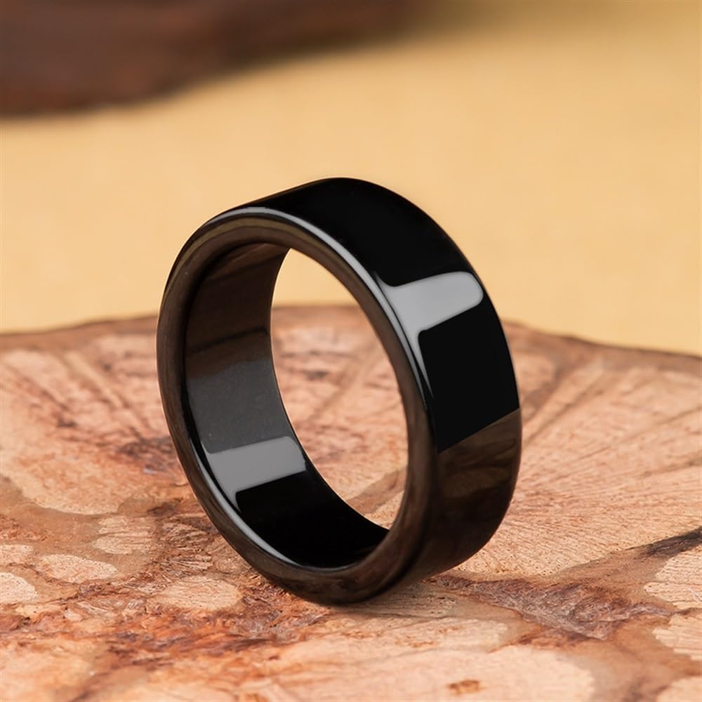 Anelli in Giada Nera Naturale, Anello in Giada Cinese, Anello da Dito in Giada, giadeite certificata, Regalo di Gioielli Portafortuna (10)
