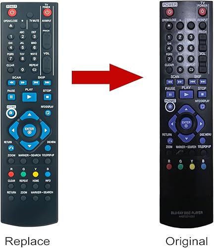 Miniatura 2 de Beyution AKB73215301 Reemplazo de control remoto para LG Blu-RayDVD reproductor de discos BD370 BD520 BD572 BD580 BD530 BD550 BP325 BP320 BP135WN