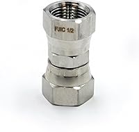 Vista 1 de HFS (R) 1/2" hembra JIC giratorio x 1/2" hembra JIC tuerca giratoria Unión de acero inoxidable 304
