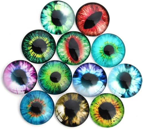 HEALEEP 20 piezas de cuentas de piedras preciosas de cristal camafeo colgantes accesorios cubiertos cúpula mosaico joyería de vidrio