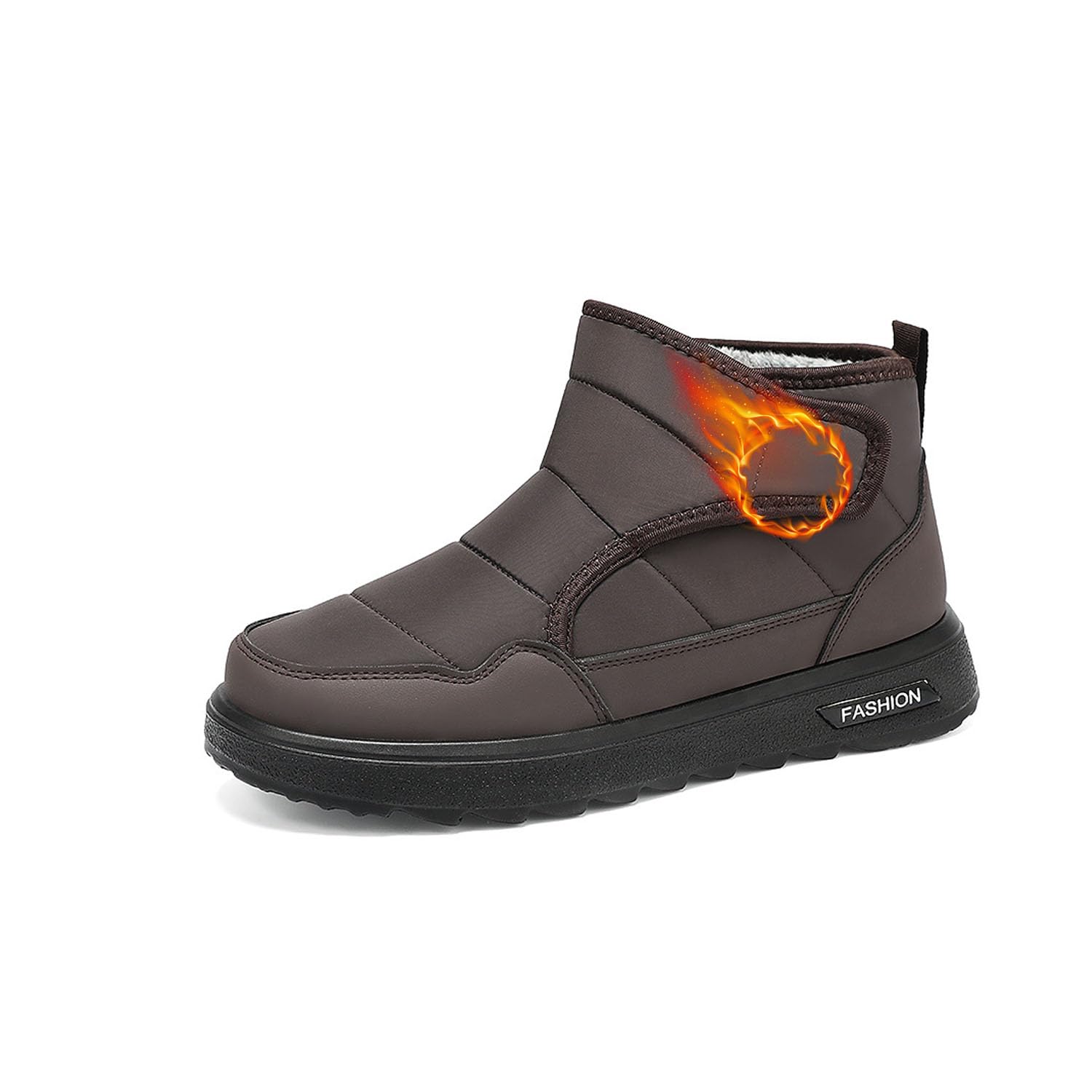 Botas de nieve de invierno para hombre, con forro de piel, botines