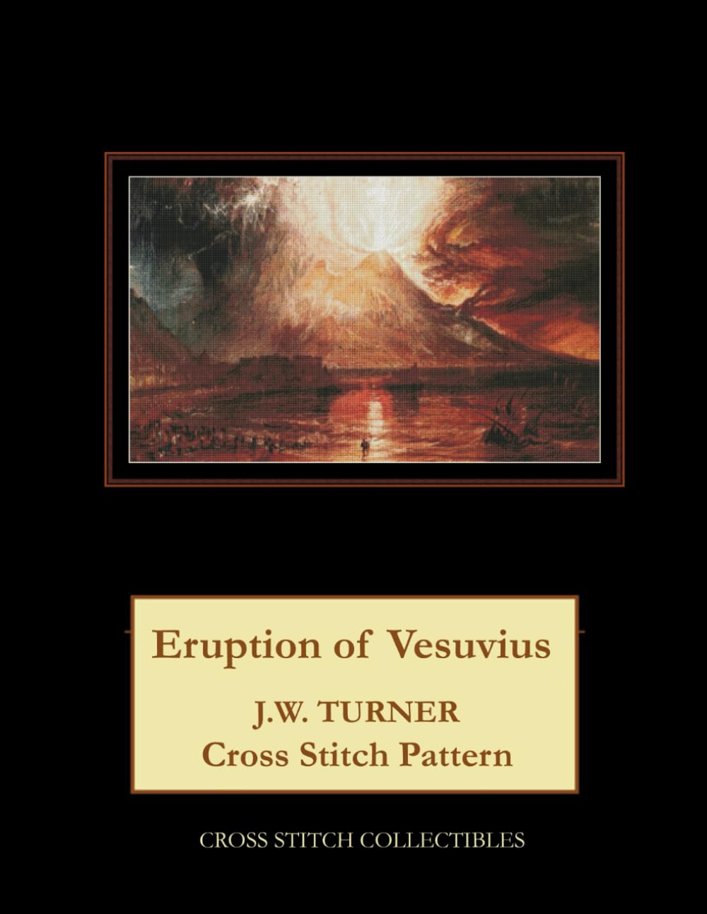 Eruption of Vesuvius: J.W. Turner Cross Stitch Pattern