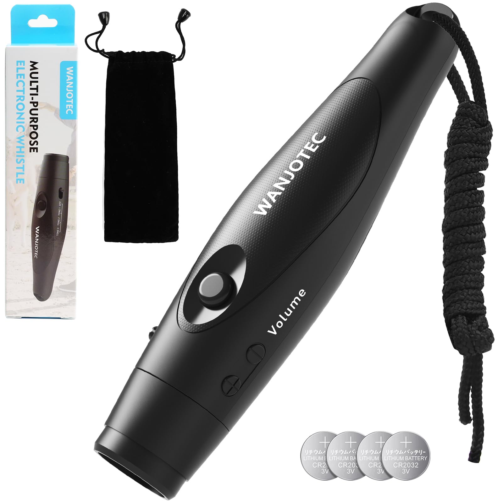 Electronic Whistle for Teacher Coaches, 3 Tones Adjustable 130db Loudest High Volume Handheld Emergency Electric Whistles for Referee, P.E.Outdoor Sports Whistles with Lanyard