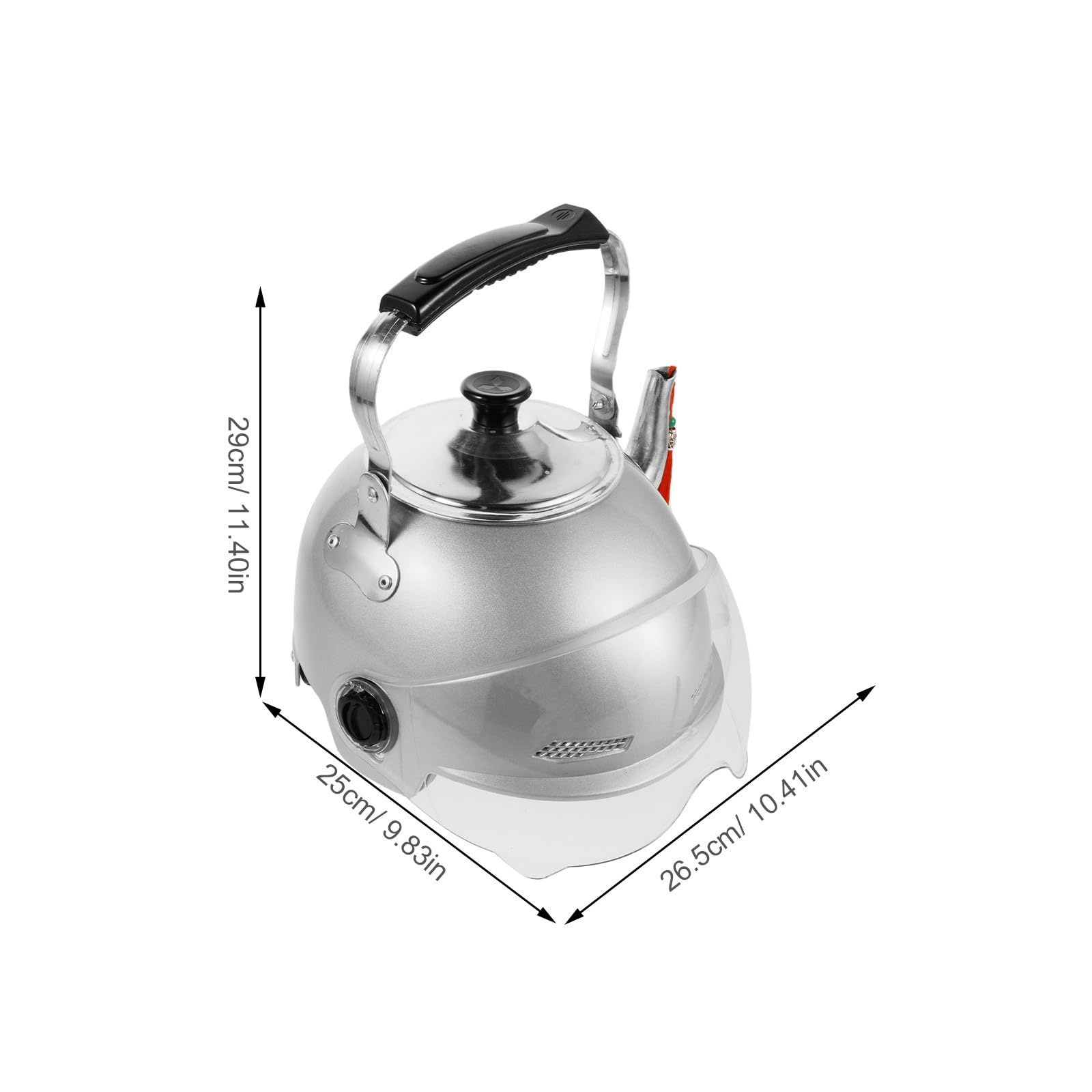 GALPADA Sombrero Divertido Forma de Tetera para Adultos, Casco Creativo de Abs y Acero Inoxidable, Accesorio Fotográfico para Creadores de Contenido y Festivales de Música