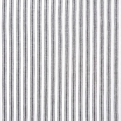 Vhc Brands, Sawyer Mill Ticking Stripe King Bed Skirt, Black, 78X80X16 #TOP2