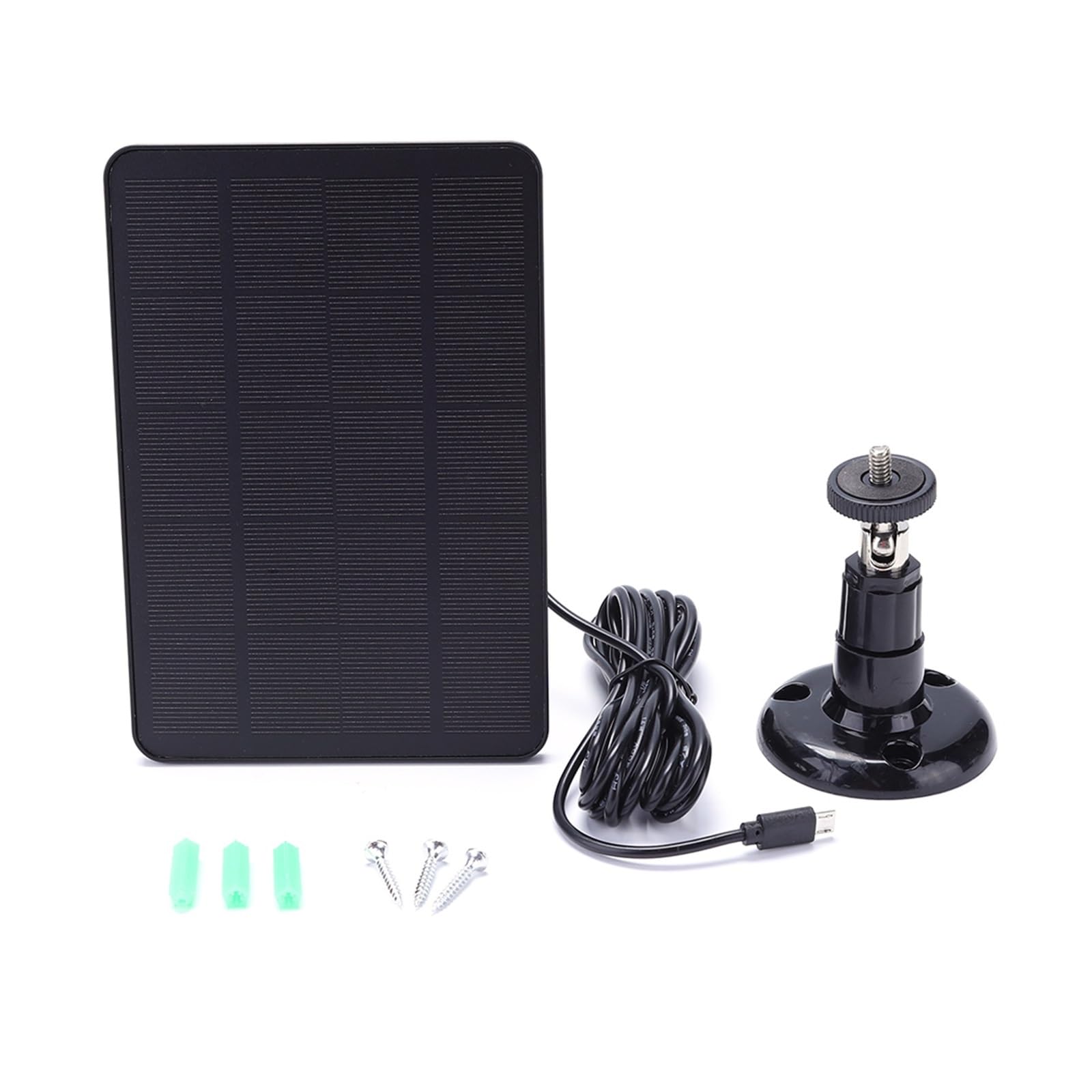 1/2 pièces 5V 10W Panneau Solaire Micro Chargeur monocristallin Chargeur Solaire étanche sécurité Surveillance caméra Moniteur Batterie Externe Sûr Efficace(Black 2PCS 10W 5V)