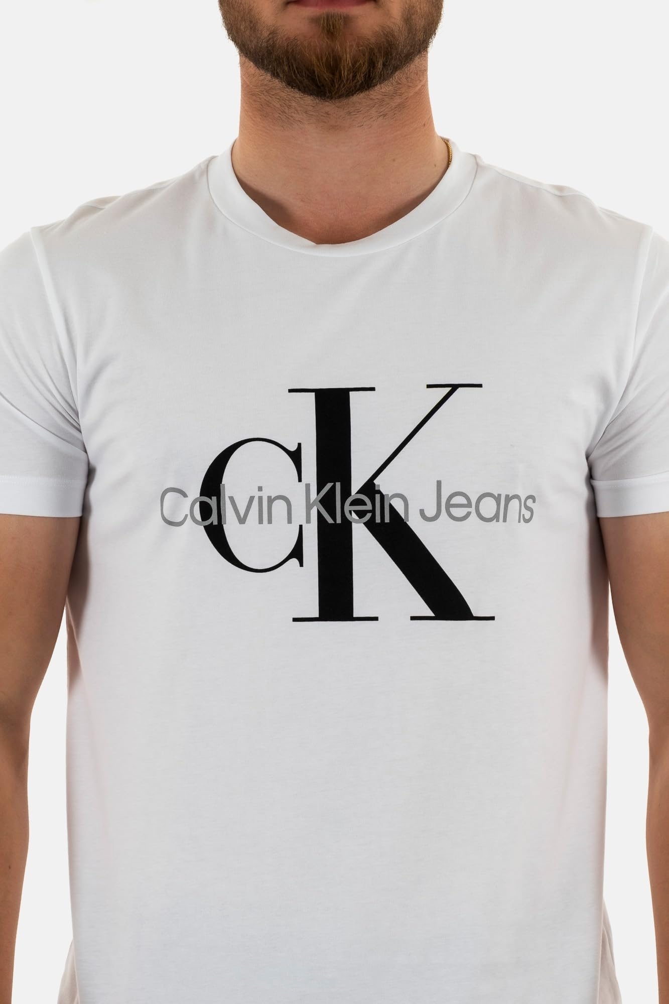 Calvin Klein Camiseta de Manga Corta Hombre Core Monologo Slim Fit