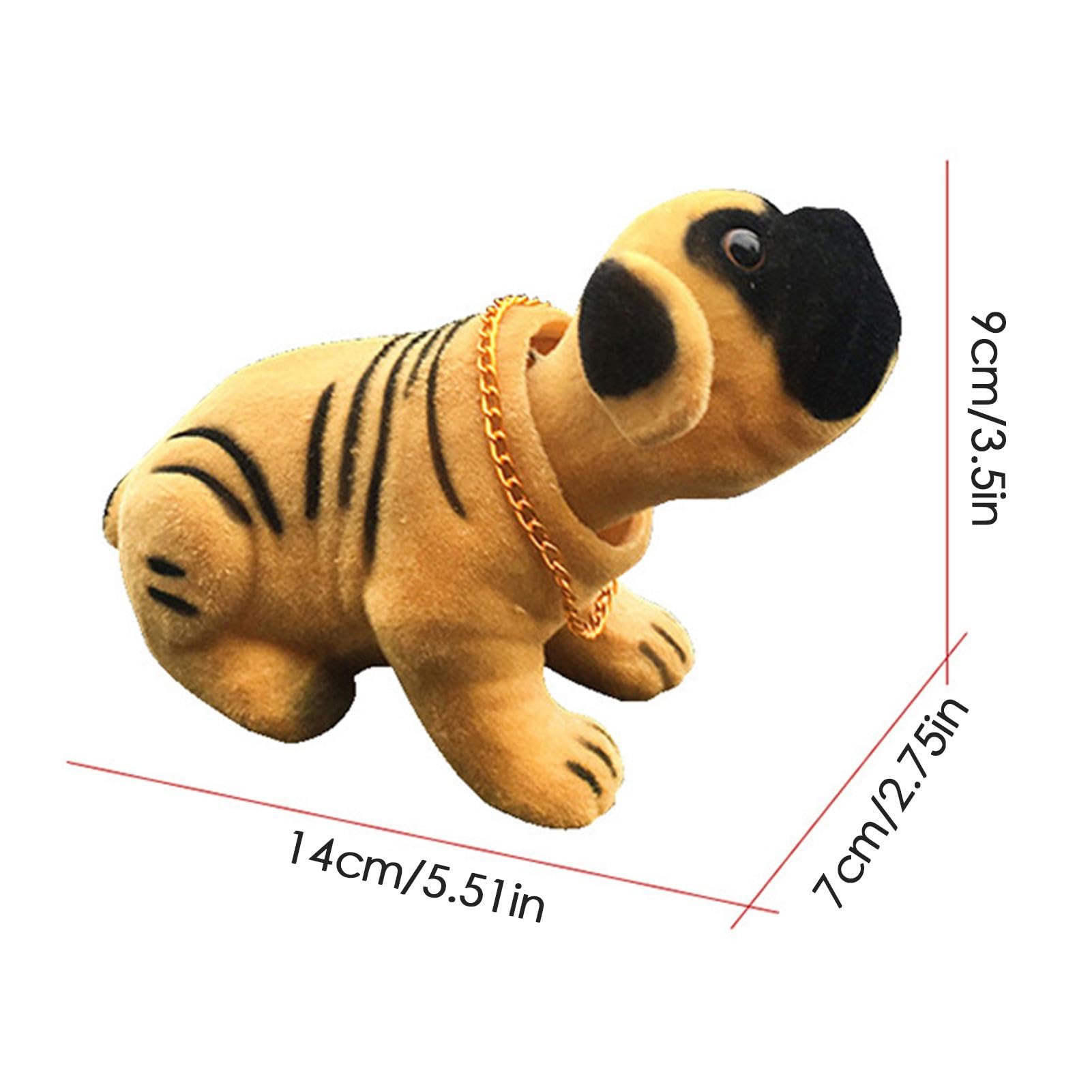 Chien Hocheur De Tête Pour Voiture – Résine Floqué, Miniature Réaliste, Décoration Tableau De Bord, Cadeau