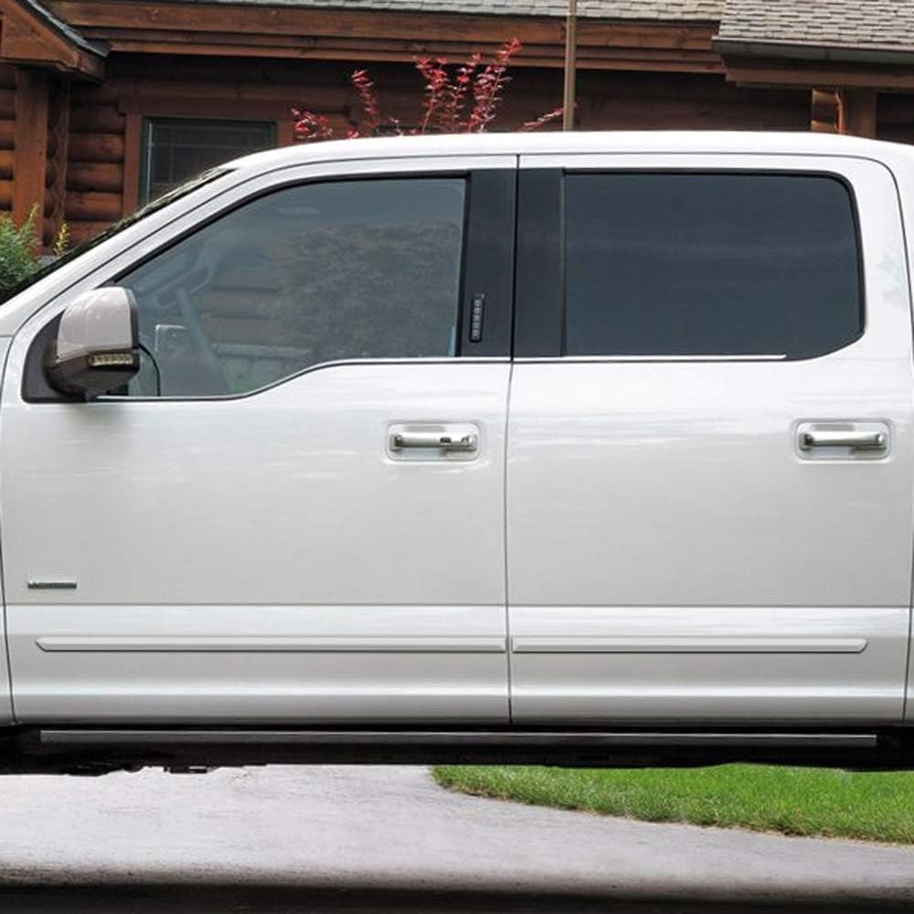 FE-F15015-SCC Painted Body Side Molding Compatible with Ford F-150 (Star White Metallic TRI-Coat (AZ), One Size)