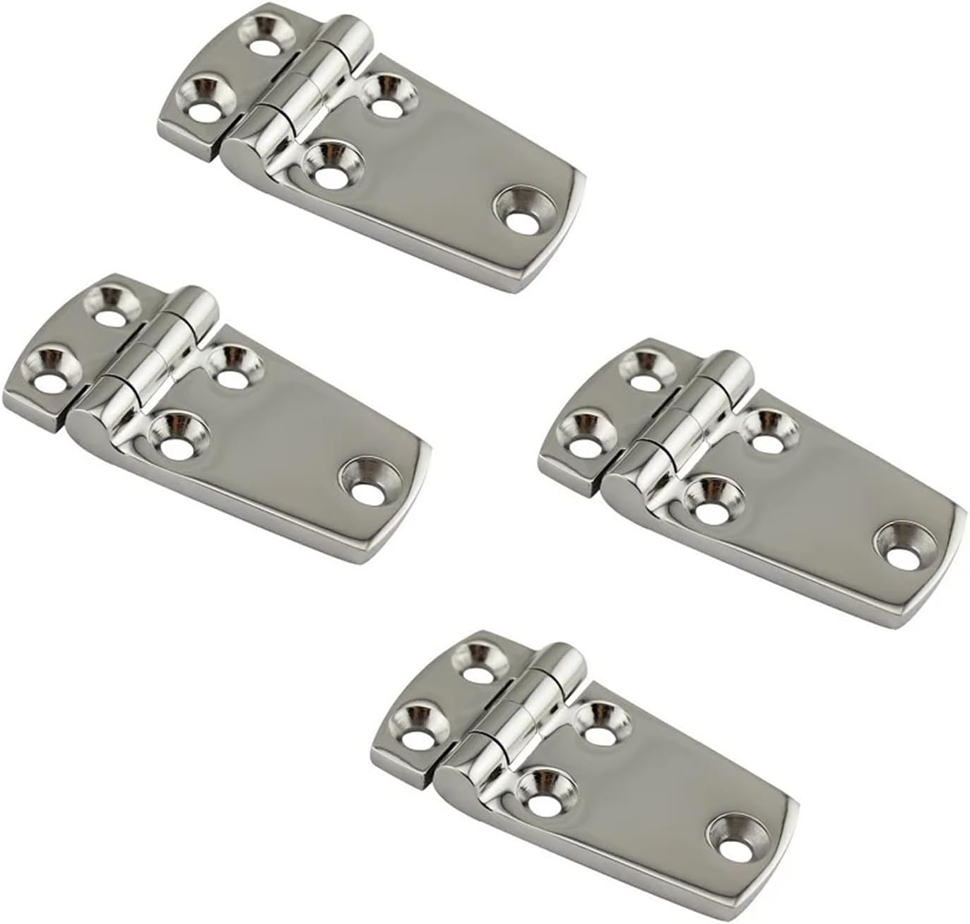 4PCS 316 Stainless Steel Hinges 76mm Heavy Duty Hinge with 5 Holes for Yacht Boat