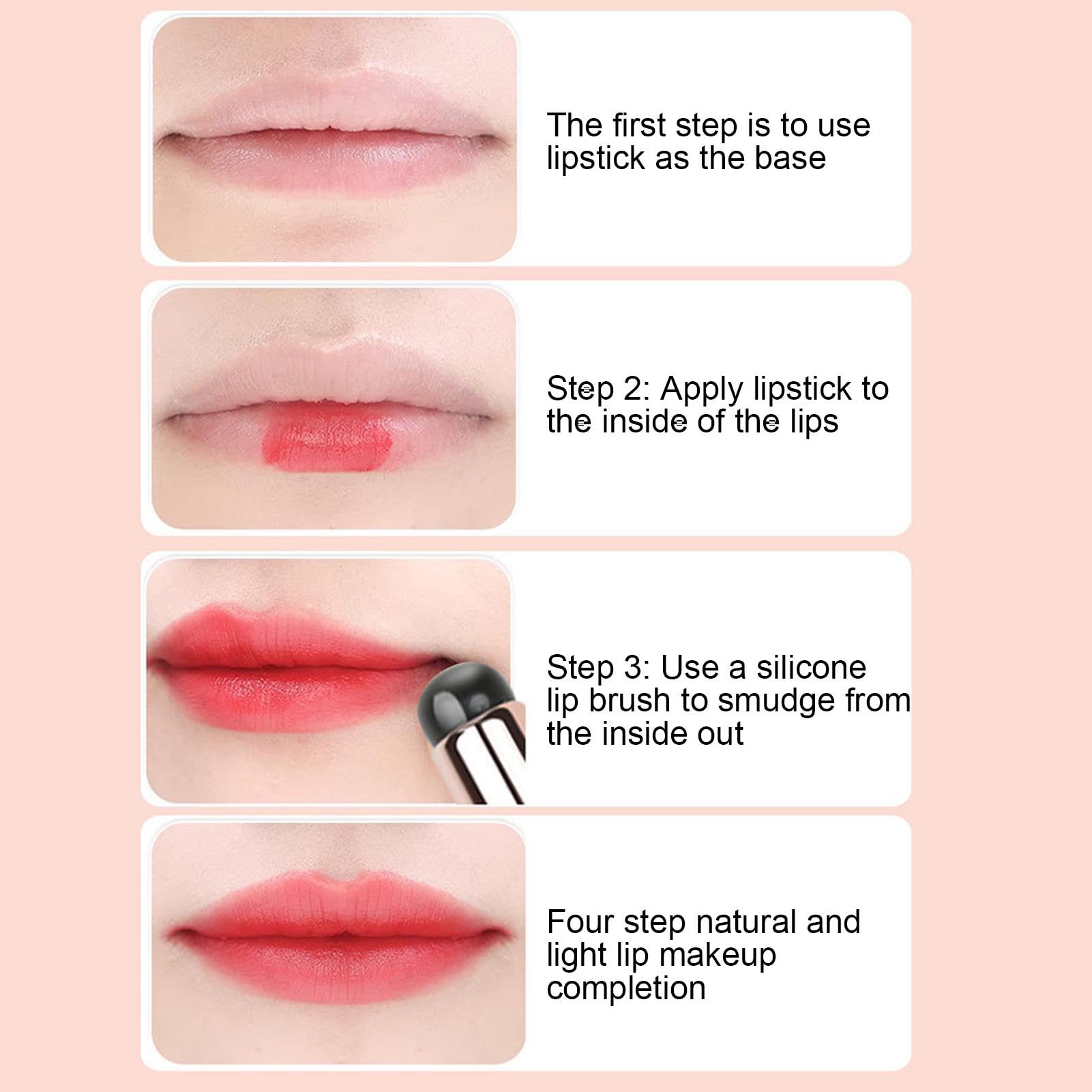 Pennello per trucco in silicone, applicatore per rossetto - Pennello per olio labbra portatile testa tonda | Pennello multiuso per olio labbra in silicone con coperchio, applicatore per trucco dop