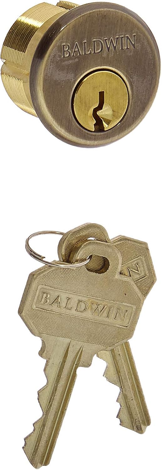 Baldwin 8321.050 Mortise Lock Cylinder 1" Diameter, Satin Brass and