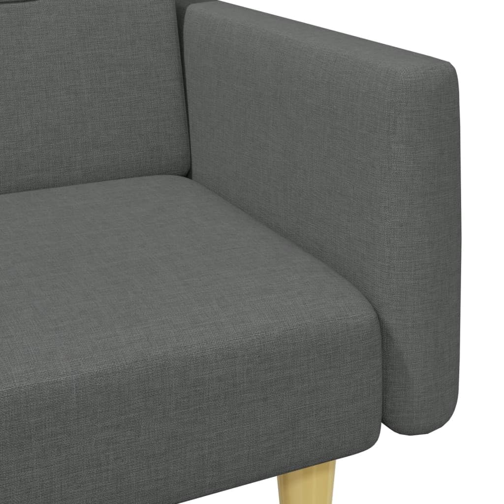 Homgoday Sofá Cama de 2 plazas con Taburete Tela Gris Oscuro, Sillones de Televisión, Sofás de Descanso Relax, Sofas De Salon, Hogar Sofa Muebles，Asientos Tapizados para Salón Tipo1