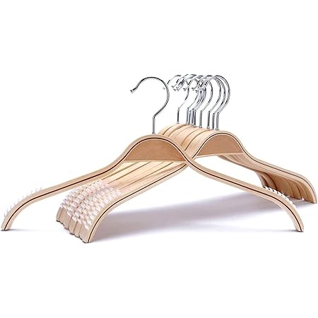 TOPIA HANGER Slim Wooden Hangers With Extra Soft Zimbabwe - View #12