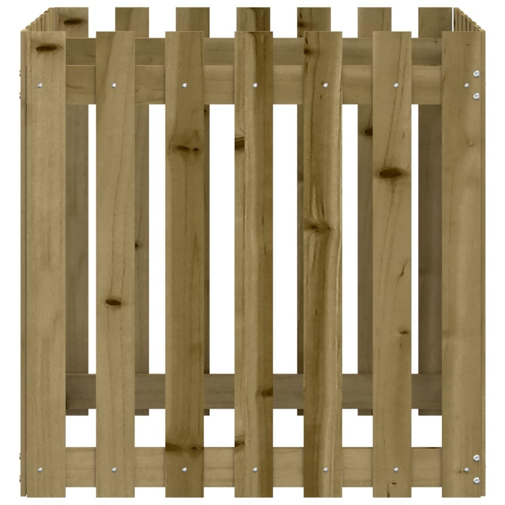 Holz-Pflanzkübel 70x70x70 cm Kiefernholz kesseldruckimprägniert großer Blumentopf im Latten-Design langlebig & witterungsbeständig für Garten Balkon & Terrasse