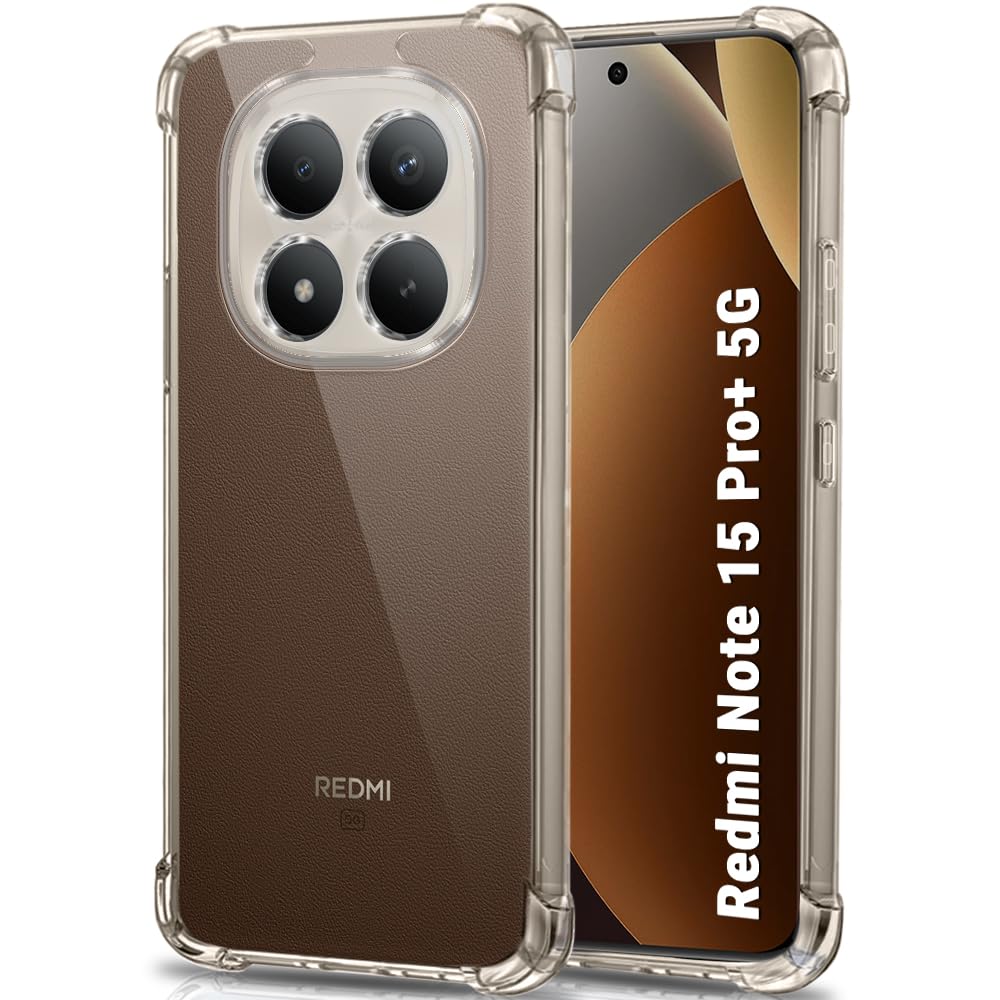 TheGiftKart Crystal Clear Back Cover Case for Mi Redmi Note 15 Pro Plus 5G | Shockproof Soft TPU Case | Cushioned Edges for Ultimate Protection Back Cover Case (TPU, Transparent)-image-40