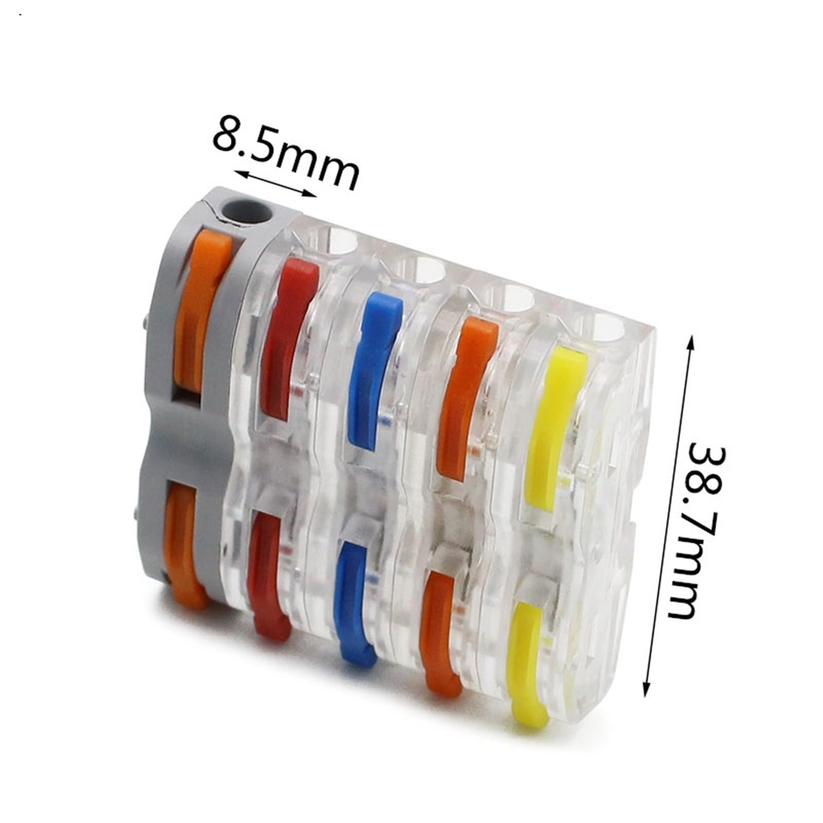 SPL-1 Mini connettore rapido rapido for cavo universale compatto connettore di giunzione for cablaggio a molla connettore conduttore plug-in for LED(B,3 PCS)