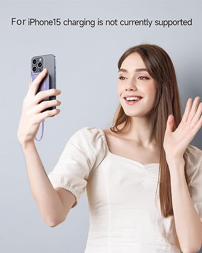 Miniatura 6 de Cargador portátil de 10000 mAh, cargador de teléfono pequeño, cargador de energía de carga rápida, mini batería externa con cable integrado,