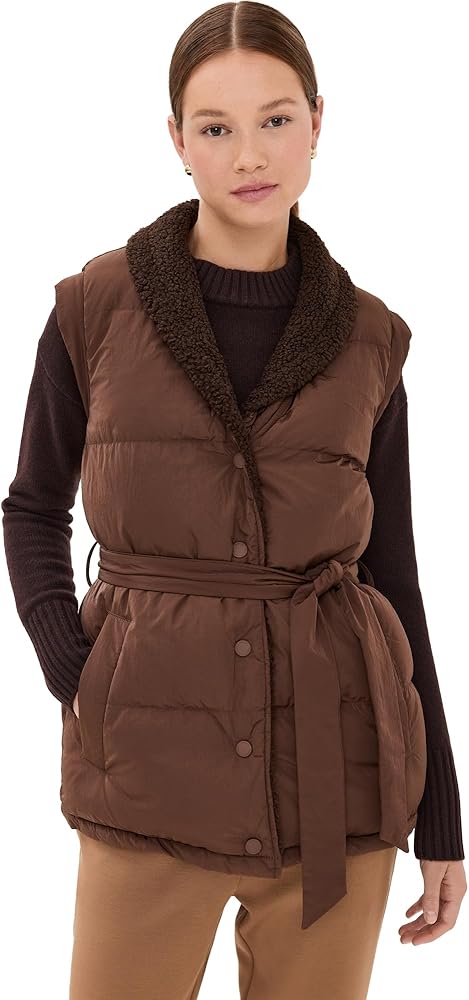 Varley Women's Lanville Reversible Gilet, Chestnut/Coffee Bean