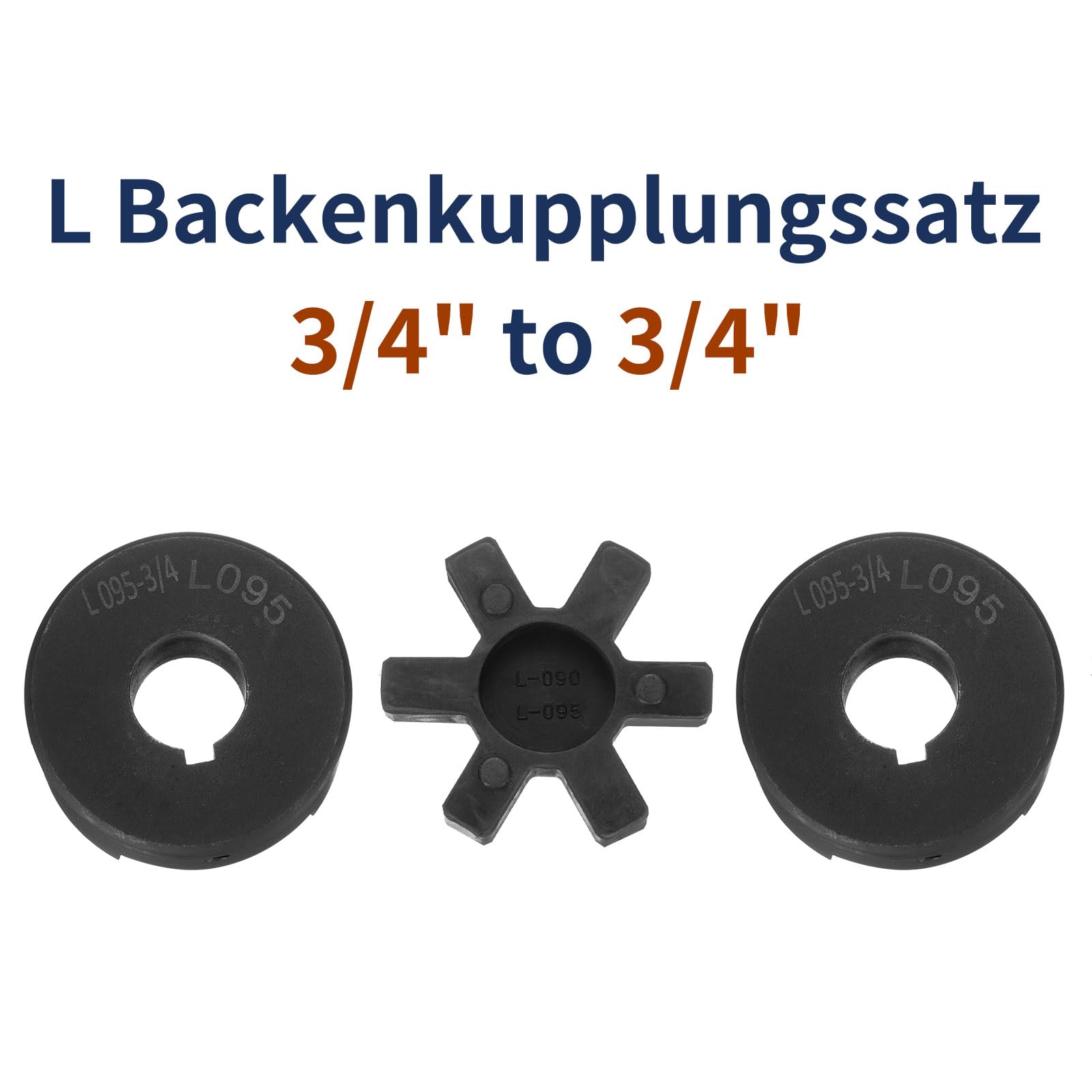 Flexible Coupling Set - L-Jaw Couplers with Rubber Spider -3