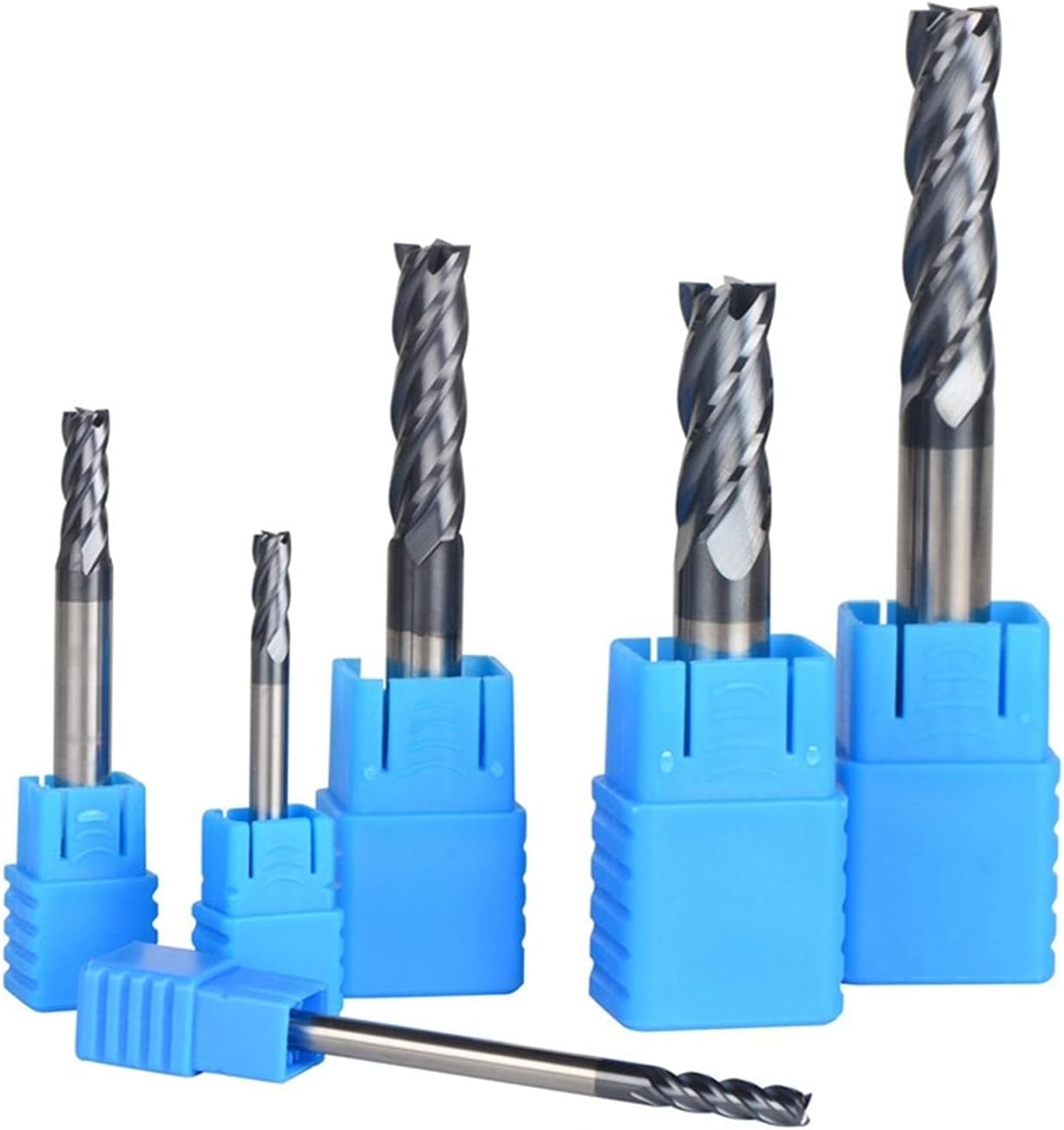 Tungsten Carbide End Mill 1pc/1mm 2mm 3mm 4mm 5mm 6mm 8mm 10mm 12mm 14mm 16mm 18mm 20mm HRC45 Spiral Bit Milling Cutter Tools Router Bits Engraving Milling Cutter(D6 6 50)