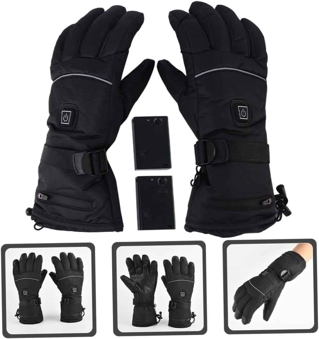 GALPADA Thermal Gloves for Men Women 3 Heat Settings Heated Gloves Touchscreen Waterproof Winter for Snowboarding Hiking Motorcycle