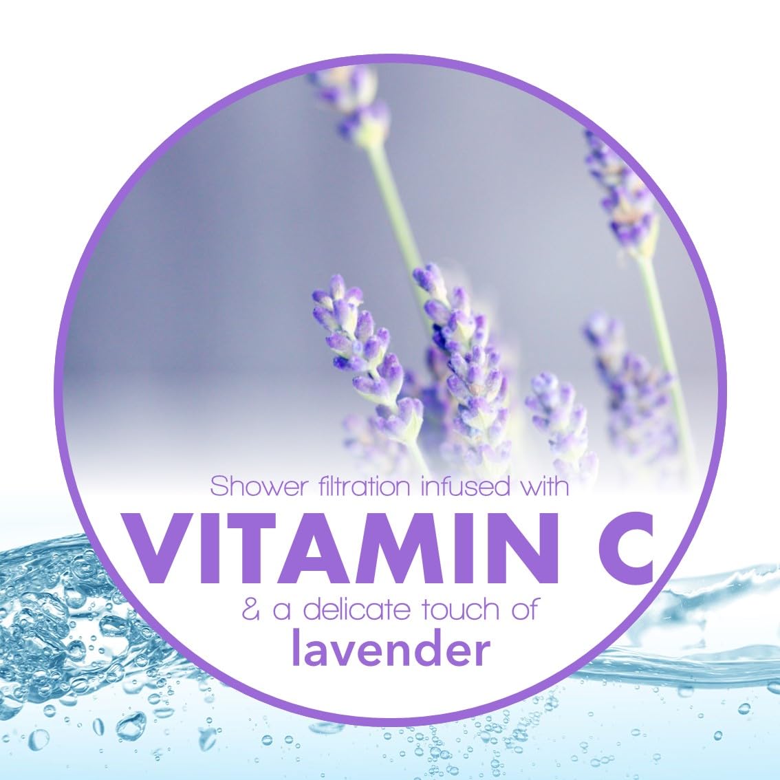 Filtro doccia coreano con vitamine, vitamina c, previene la pelle secca, rimuove il cloro, rimozione della ruggine, aromaterapia rilassante, non tossico, Be-Vita (lavanda)