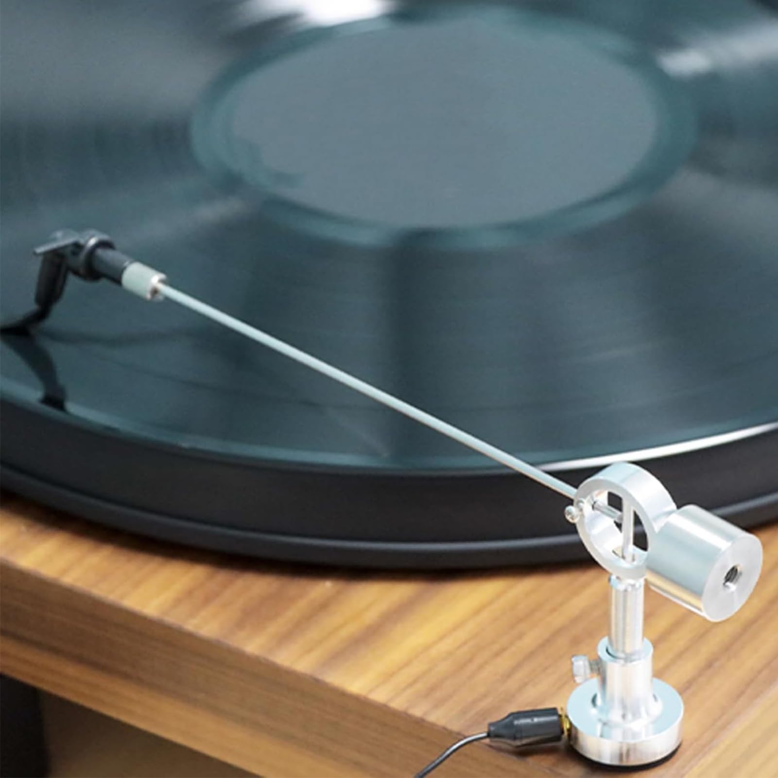 Braccio Di Pulizia Per Giradischi Spazzola Antistatica Per Dischi In Vinile Altezza Regolabile 4.5-6cm Con Filo Di Messa A Terra Compatibilità Universale Rimuove Polvere E Cariche Statiche Previene