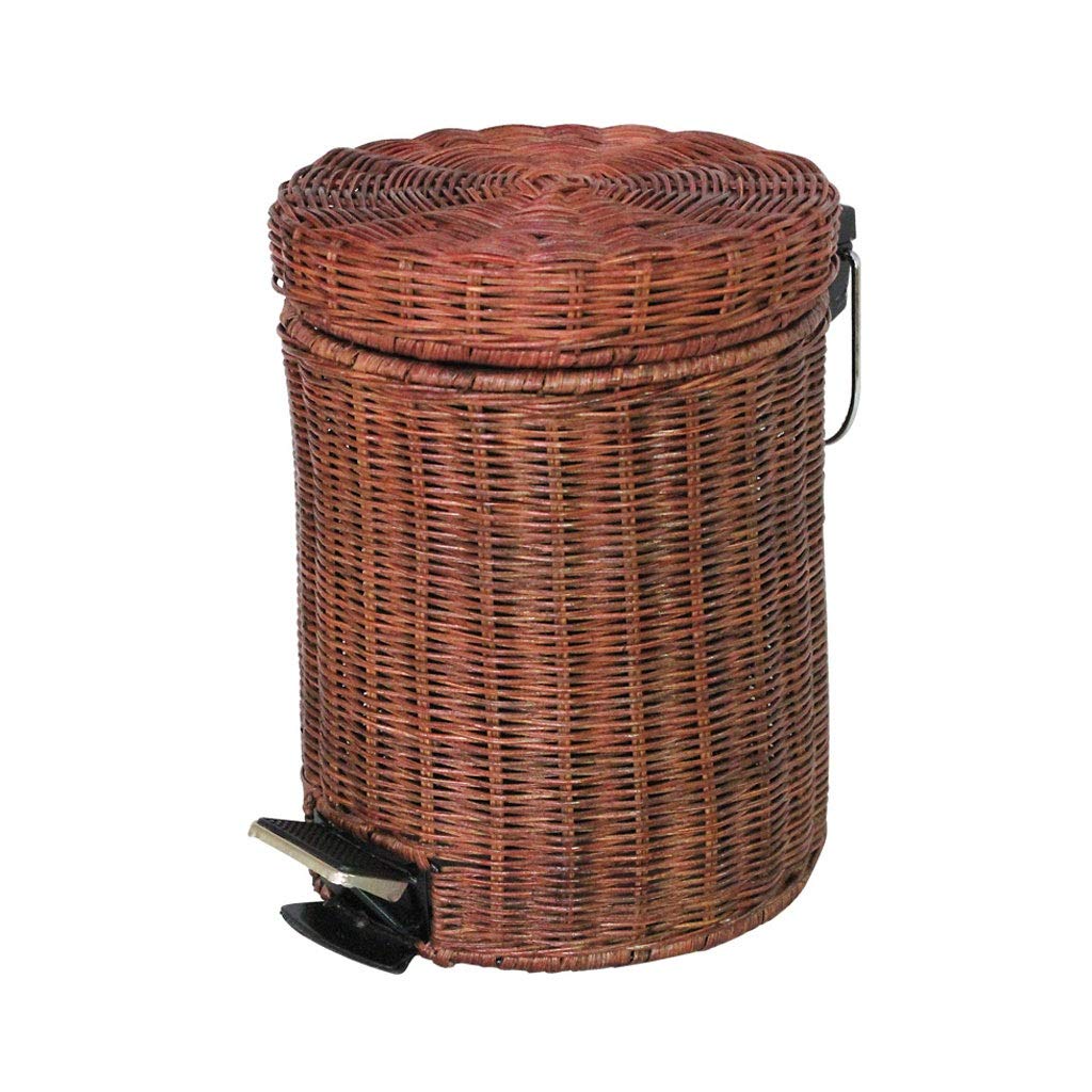 Buy DUOER HOME Waste & Recycling European Vintage Pedal Rattan Weave