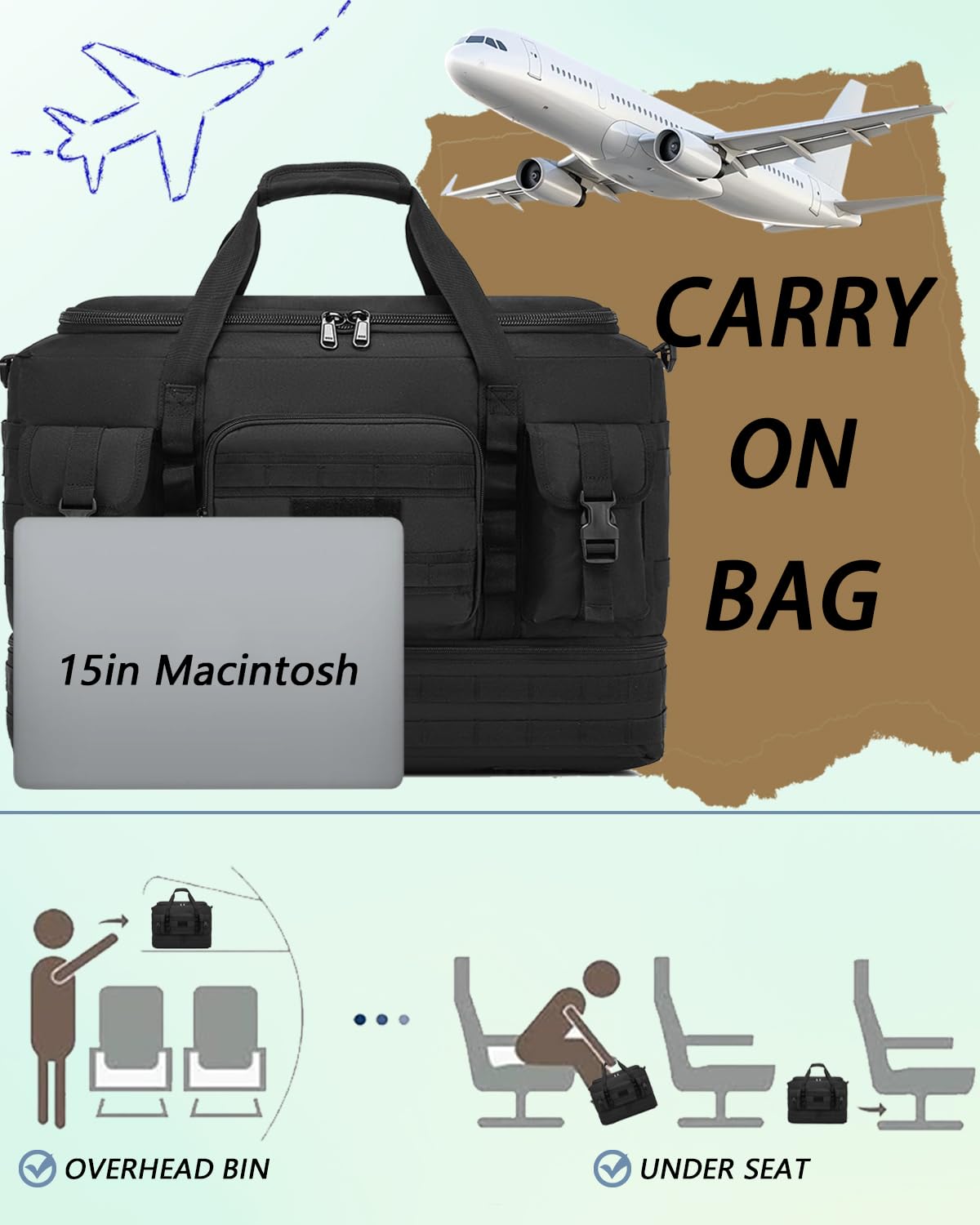 Sac de sport 60 l