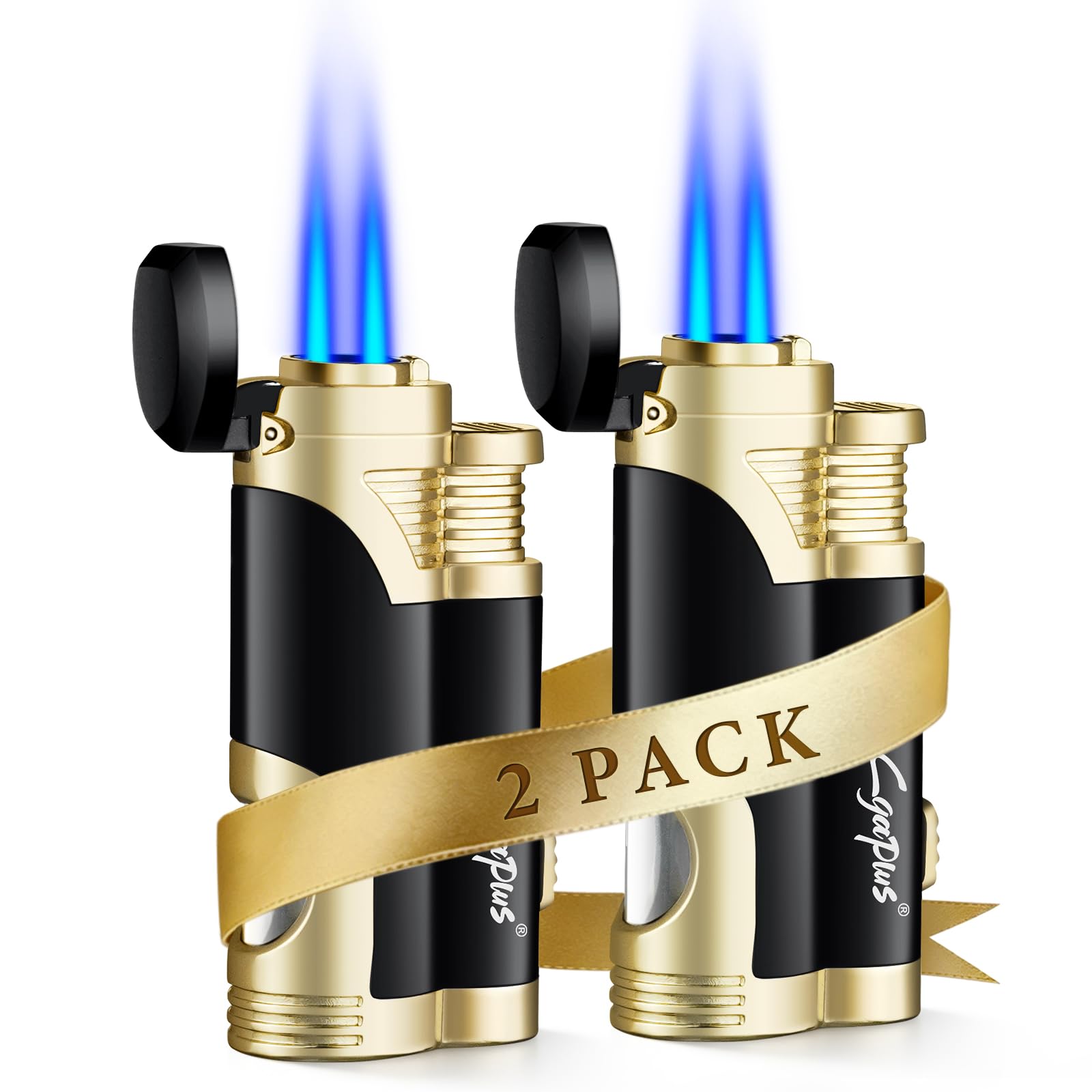 GUEVARA 2pcs Cigar Torch Lighters Butane Lighter - lighters and matches | Mubboo