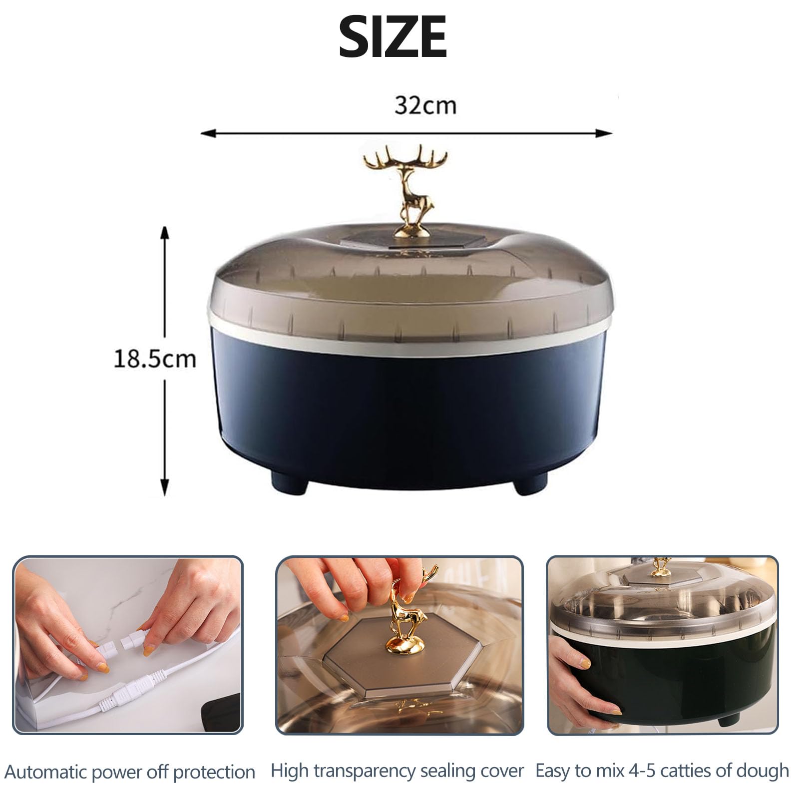 Machine de Fermentation du Pain 5 L – Température réglable 20-55 ℃, Boîte Automatique avec Doublure en Acier Inoxydable