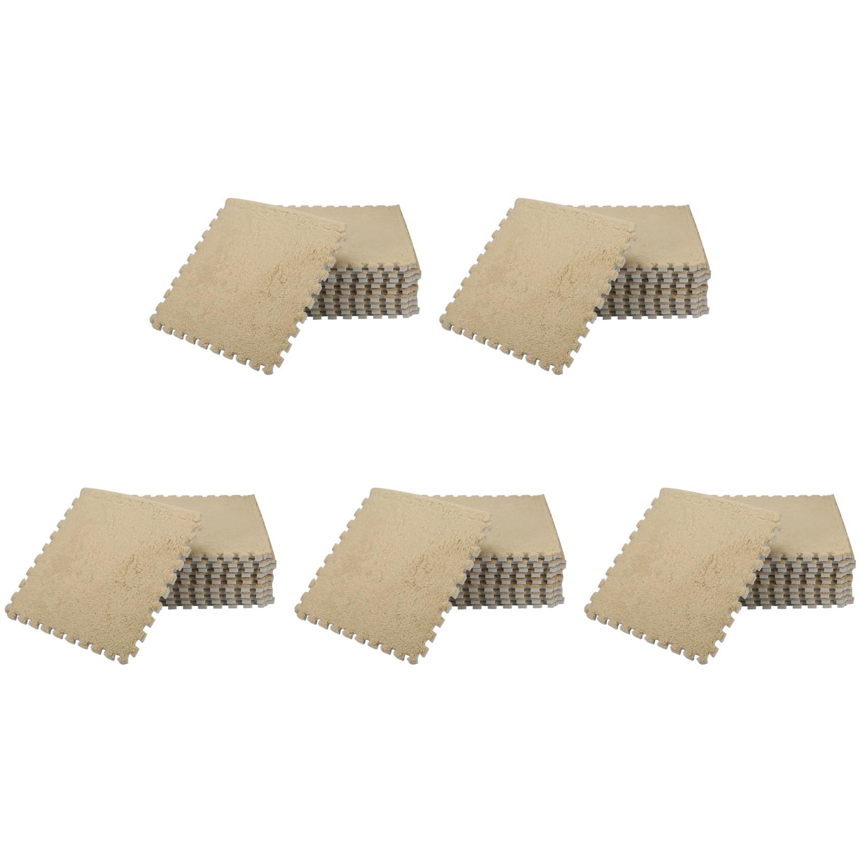 Hndhbfgrt 50 Piece Interlocking Foam EVA Fuzzy Mat Flooring Carpet Tiles for Kids - Perfect for Nursery Décor, Baby Room