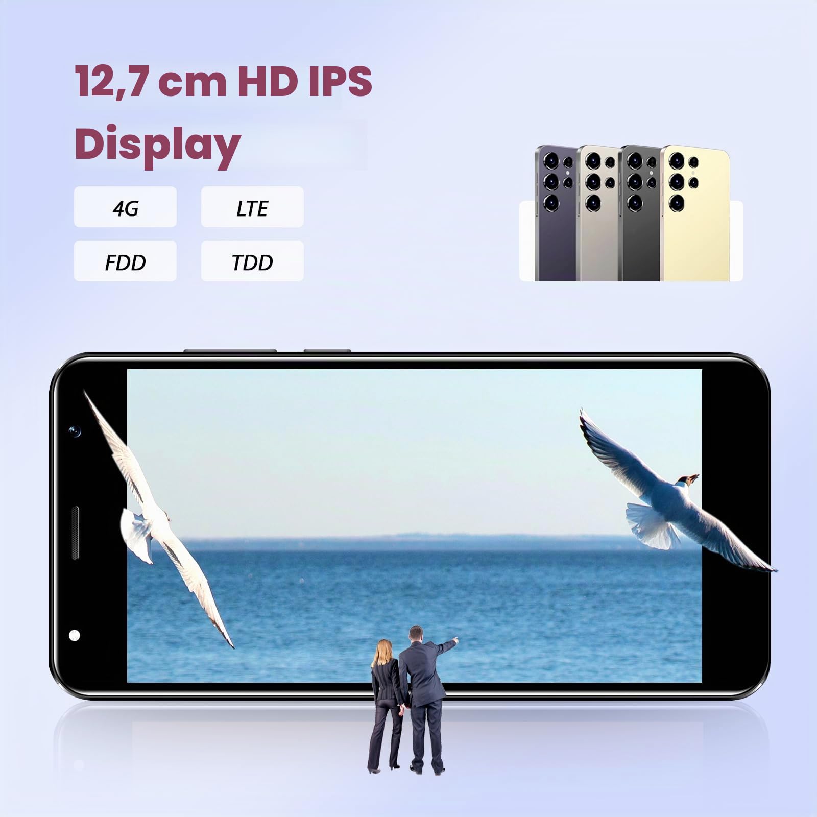 Sbloccare il telefono cellulare, schermo da 6,3 pollici, 2 GB RAM + 16 GB ROM / TF 128 GB, doppia fotocamera 2 MP + 8 MP, supporto 4G LTE FDD TDD, doppia scheda SIM, adatto per principianti. (grigio