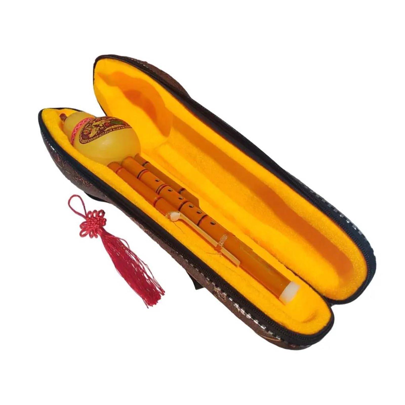 Instrument De Musique Hulusi Hulusi Flûte Cucurbit Flûte Bambou C Clé Hulusi Avec Étui Pour Mélomane Débutant