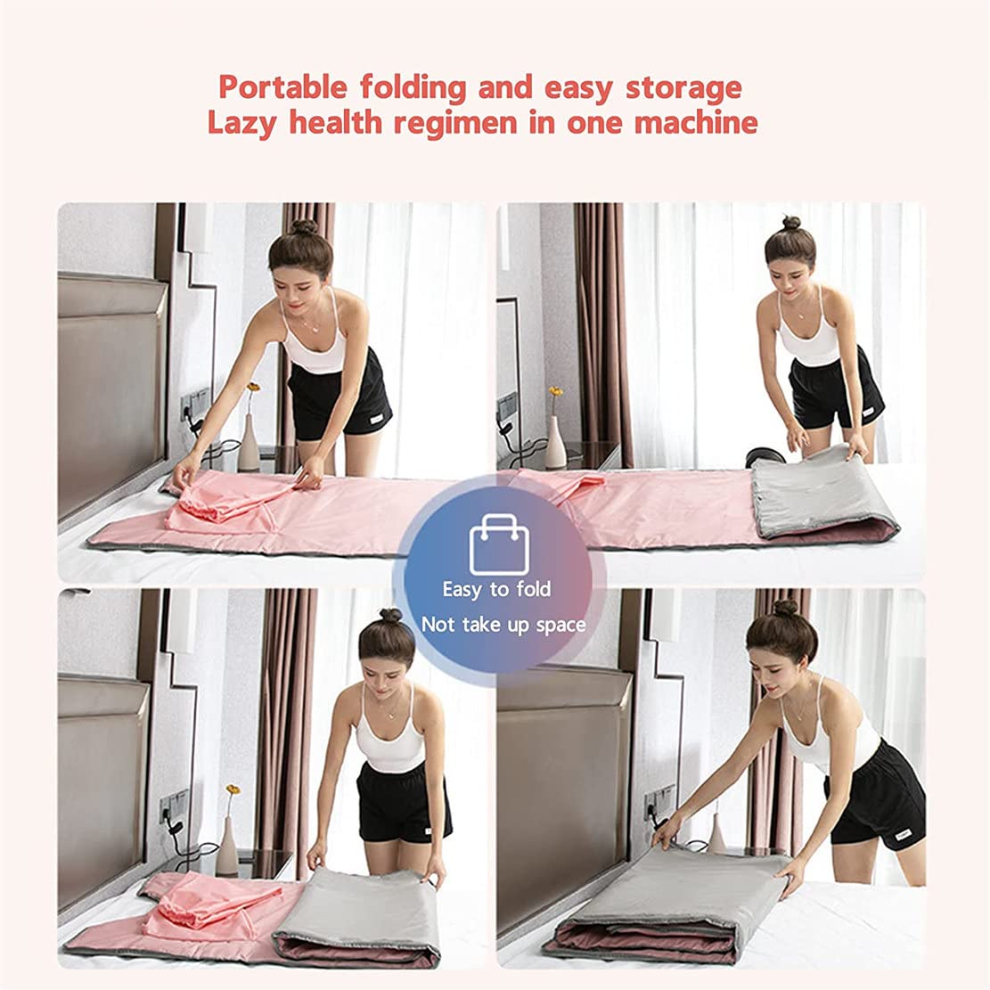 Coperta Per Sauna a Infrarossi Lontani, Digitale A Infrarossi Lontani Coperta Dimagrante Macchina, Eliminare Efficacemente Le Tossine E I Rifiuti Corporei, Per Dimagrire, Fitness SPA a Casa,Silver