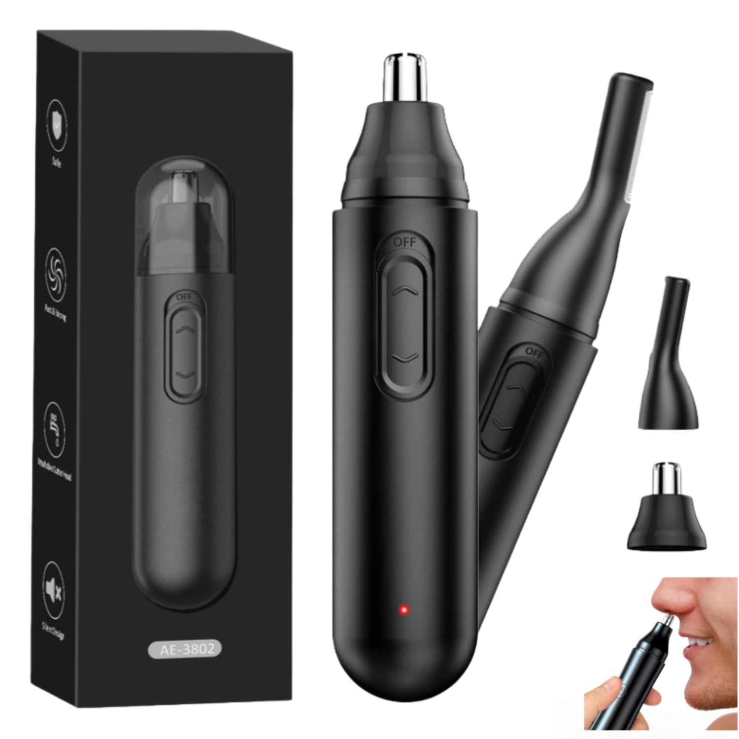Nasenhaartrimmer Multifunktional Herren Mr. Bold Pro –Nasenhaartrimmer Mit Hautschonendem Design Für Präzise