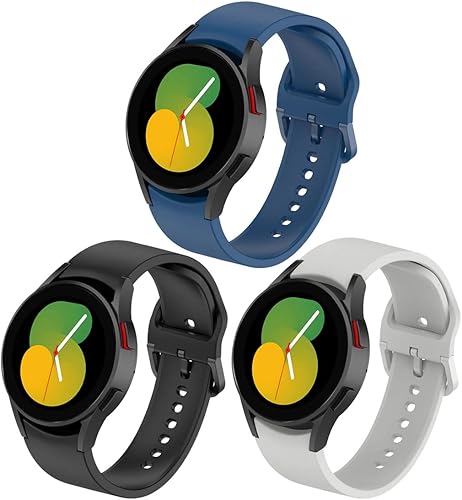 Ginffaa - Paquete de 3 correas sin espacio compatibles con Samsung Galaxy 0197in 1575inWatch 5 Pro correas de 1772inWatch 4Watch 4 bandas clásicas