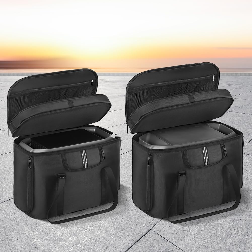 Bolsa portátil impermeable para Ecoflow Delta 3 Plus/generador solar Delta 2, Black, 11.81x7.48x3.94inch
