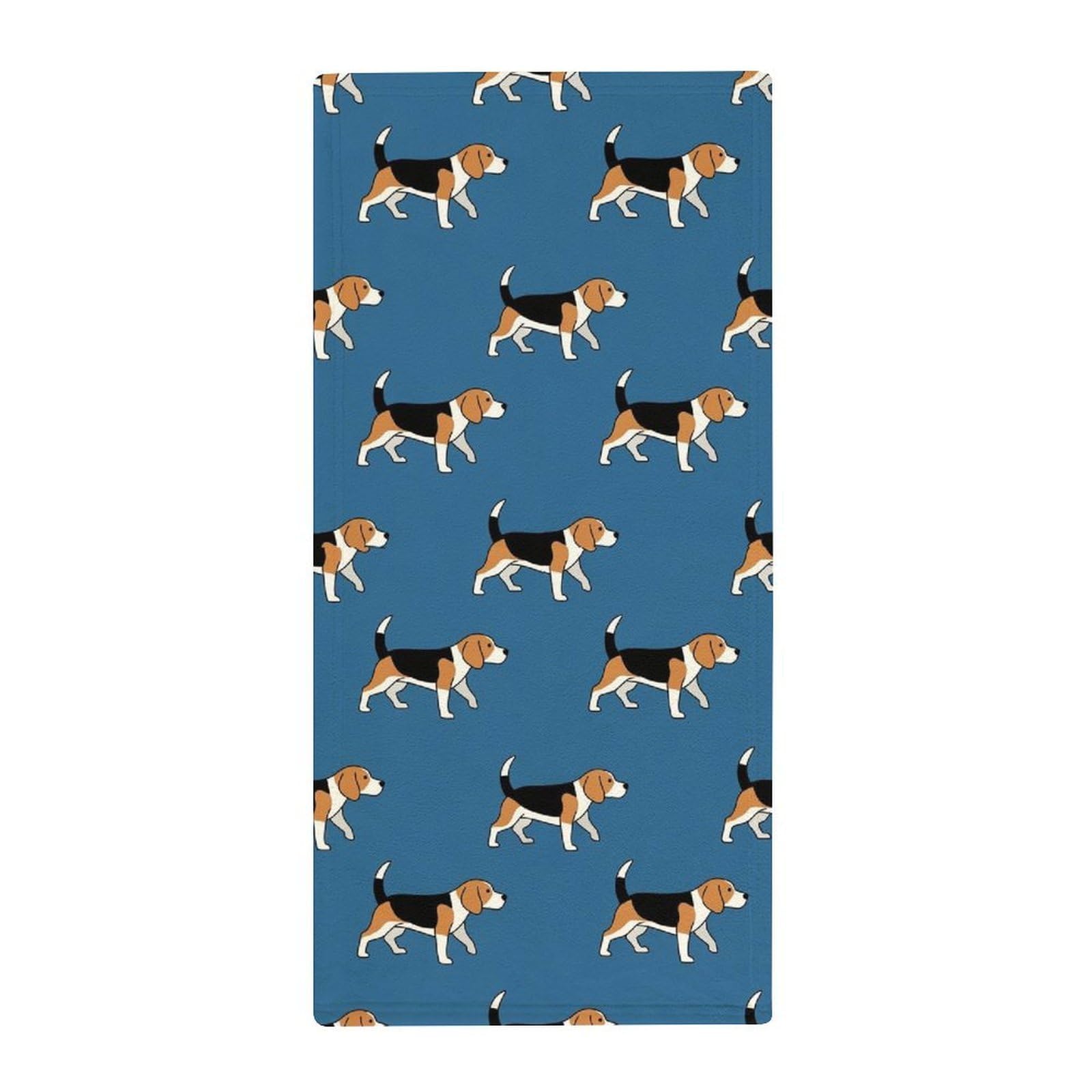 Anceky Decorative Kitchen Hand Towels, Beagle Dog Ultra Soft & Absorbent Guest Towels for Hotels & Home Bathrooms