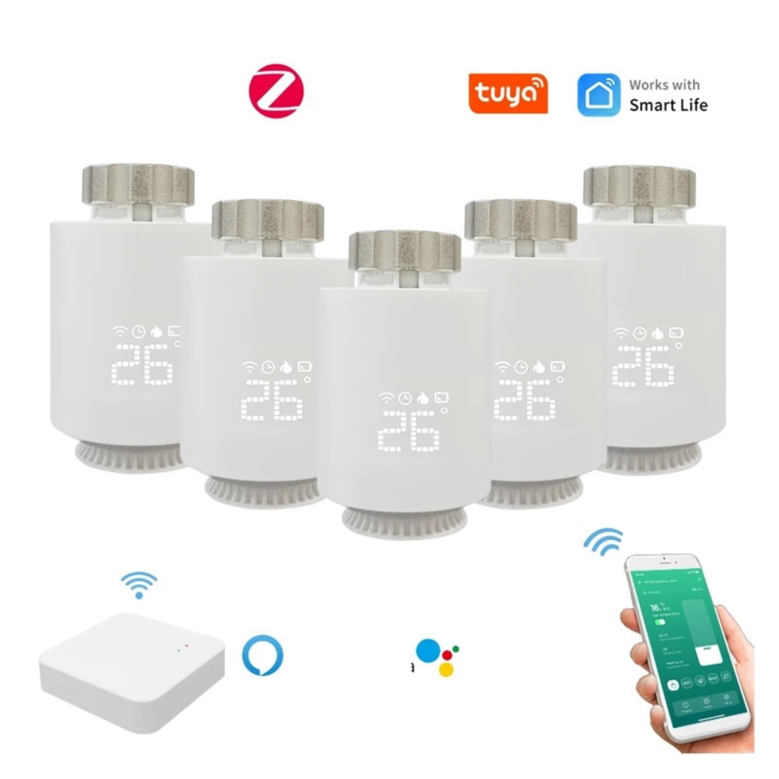 Tuya Zigbee 3.0 Valvola Termostatica Attuatore For Radiatore Valvola Zigbee Regolatore Di Temperatura Della Testa Della Valvola Termostatica Del Radiatore