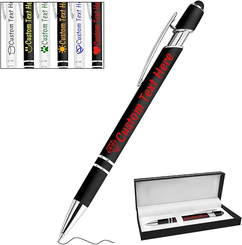 Bolígrafos personalizados con nombre, bolígrafos impresos personalizados con punta de lápiz capacitivo, bolígrafos de escritura suave