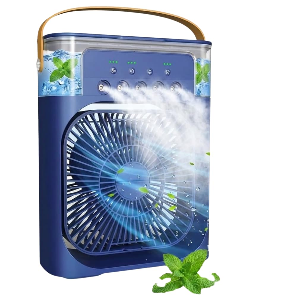 Drumstone (𝐒𝐩𝐞𝐜𝐢𝐚𝐥 𝟏𝟓 𝐘𝐞𝐚𝐫𝐬 𝐖𝐚𝐫𝐫𝐚𝐧𝐭𝐲) Portable Air Conditioner Fan Mini Air Cooler with Mist Humidifier, LED Light, Timer & Adjustable Speed | Personal Cooling Fan for Room-picture-16