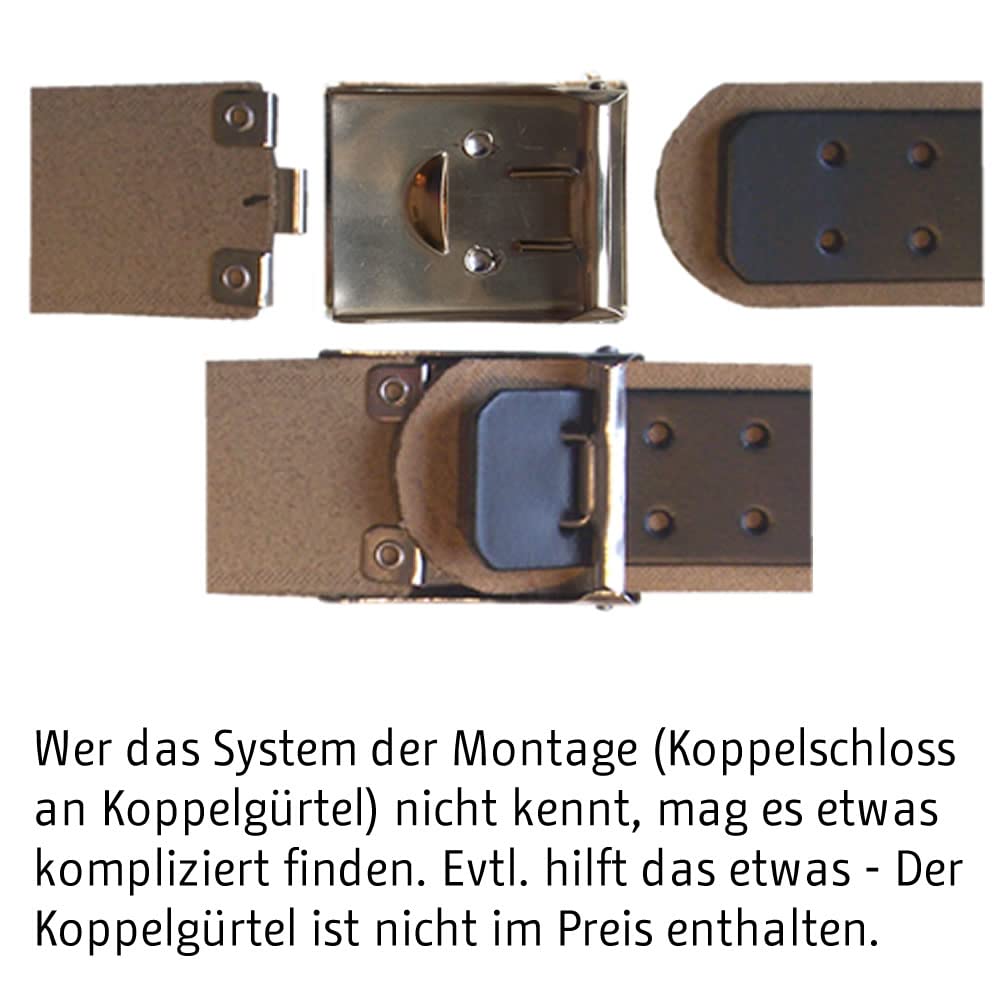 GravurManufakturBerlin Feuerwehr Gott zur Ehr Dem Nächsten Zur Wehr Koppelschloss für 4,5 cm breite Koppelgürtel Retten Löschen Bergen Schützen